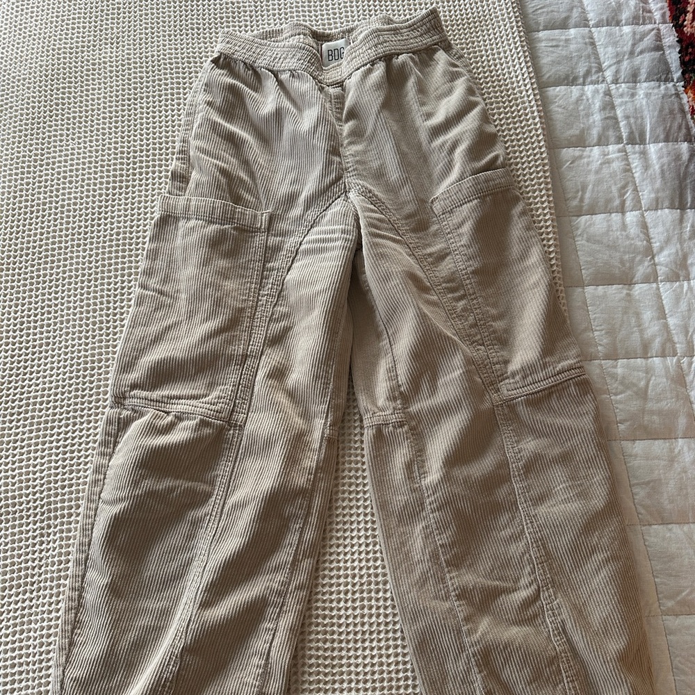 BDG Pull-On Corduroy Barrel Pants - Picture 2 of 4